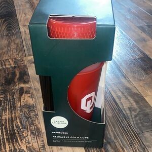 New Starbucks campus collection Oklahoma University reusable cold cups